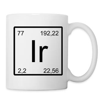 Iridium symbol in the periodic table - Mug - white - Right