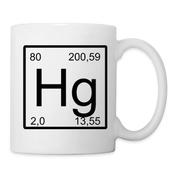 Hg Periodic Table Minimal Design - Mug - white - Right