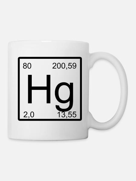 Hg Periodic Table Minimal Design - Mug - white
