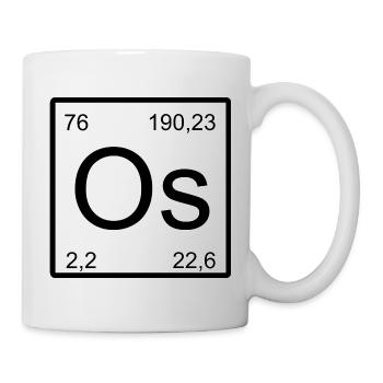 Osmium Symbol im Periodensystem Stil - Tasse - Weiß - Rechts