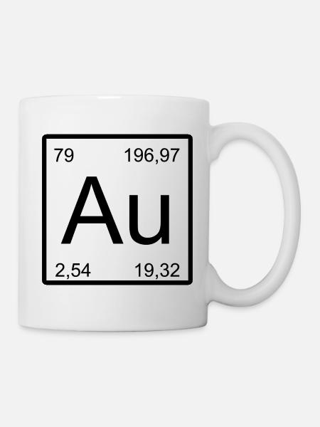Gold Element Minimal - Tasse - Weiß