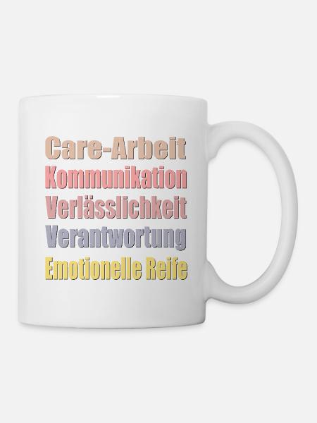 Beziehung Partnerschaft Liebe - Tasse - Weiß