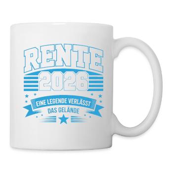 Rente 2026 Legende verlässt Gelände - Tasse - Weiß - Rechts