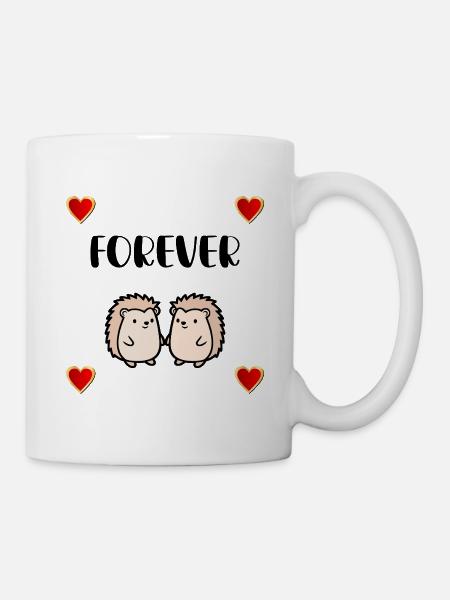 Igel Liebe für immer - Tasse - Weiß