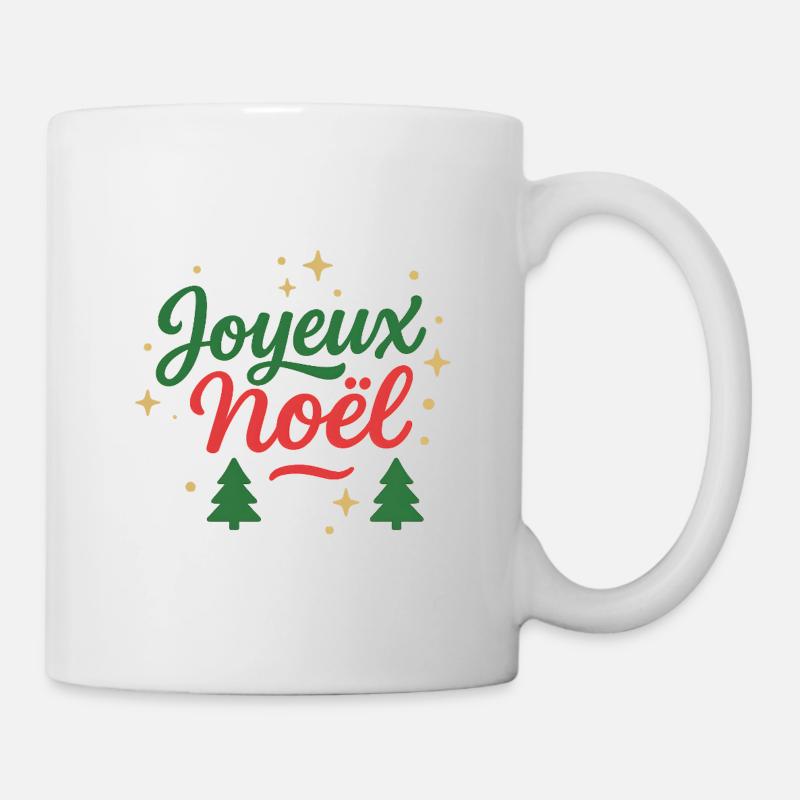 Merry Christmas design typo text Green Red - Mug - white