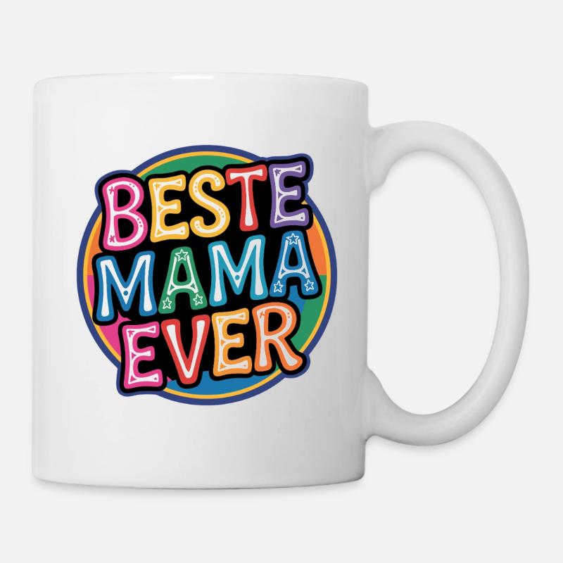 Autocollant de la meilleure maman de tous les temps - Mug blanc - blanc