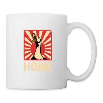Honk - Funny Goose Propaganda Poster - Mug - white - Right