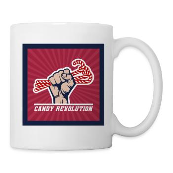 Candy Revolution – Süß & Politisches Statement  - Tasse - Weiß - Rechts