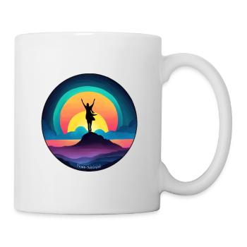 Gelassenheit bei Sonnenaufgang - Tasse - Weiß - Rechts