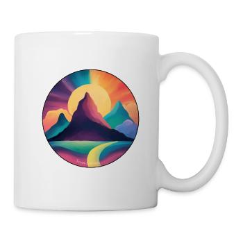 Berge in der leuchtenden Sonne - Tasse - Weiß - Rechts