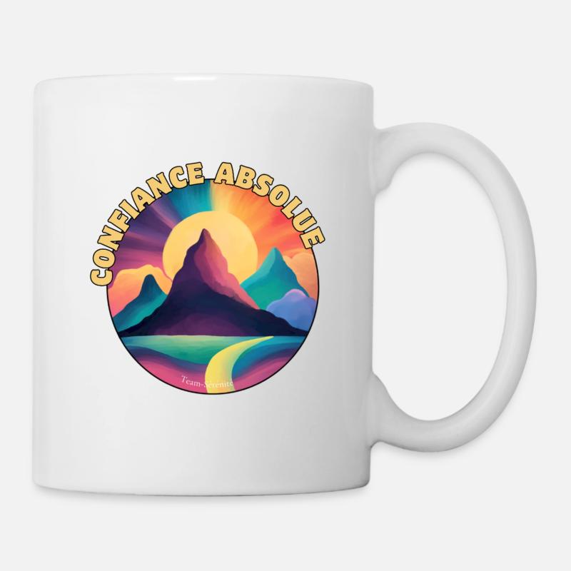 Absolute Trust Regenbogenberge - Tasse - Weiß