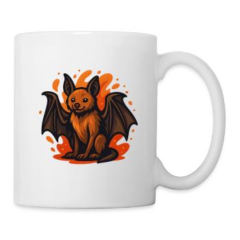 Flaming Flying Dog bat in flames - Mug - white - Right