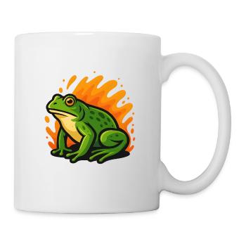 Flammender grüner Goliath-Frosch - Tasse - Weiß - Rechts