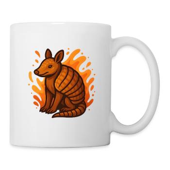 Flammendes Gürteltier - Tasse - Weiß - Rechts