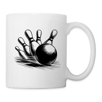 Boule de bowling magique en route pour la victoire - Mug blanc - blanc - Droite
