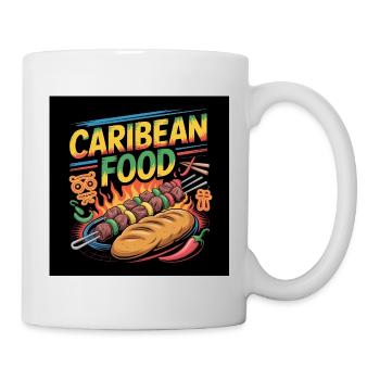 Karibische Küche am Neongrill - Tasse - Weiß - Rechts