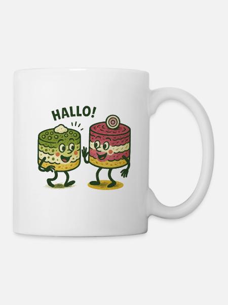 Olivje und Schuba Freunde - Tasse - Weiß