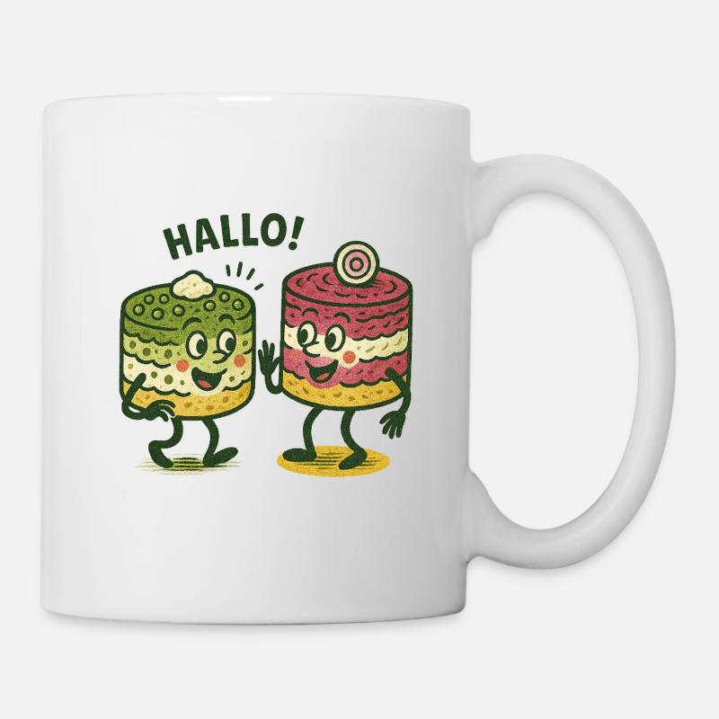 Olivje und Schuba Freunde - Tasse - Weiß