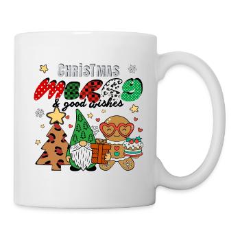 Weihnachtlicher Wichtel & Lebkuchenmann - Tasse - Weiß - Rechts