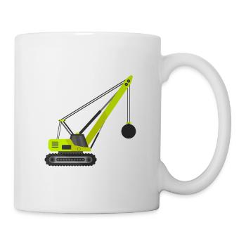 Grue à billes de démolition - Mug blanc - blanc - Droite