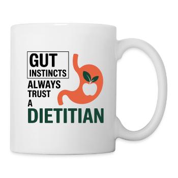 Vertrauen Sie einem Ernährungsberater für Darmgesundheit Ernährungsexperte - Tasse - Weiß - Rechts