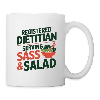 Registrierter Ernährungsberater für Sass & Salat - Tasse - Weiß - Rechts