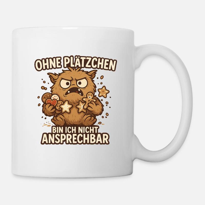 Keksmonster Ohne Plätzchen - Tasse - Weiß