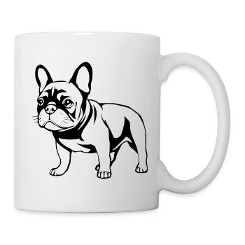 French Bulldog black and white - Mug - white - Right