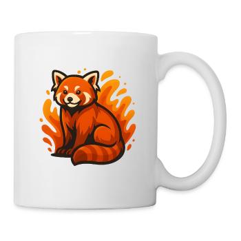 Burning Red Panda - Mug - white - Right