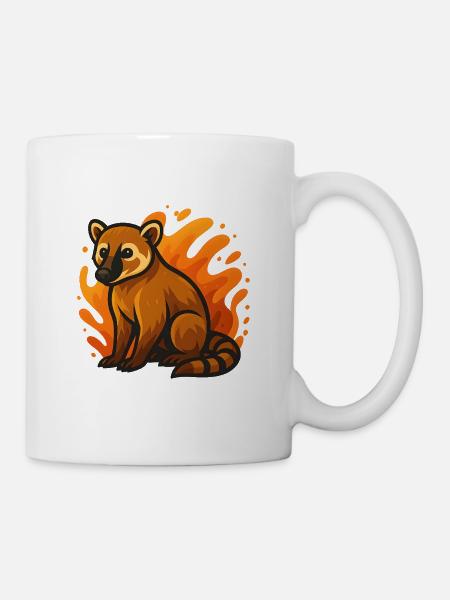 Flaming Nose Bear - Mug - white