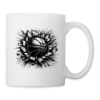 Basketball throw destroys a wall - Mug - white - Right