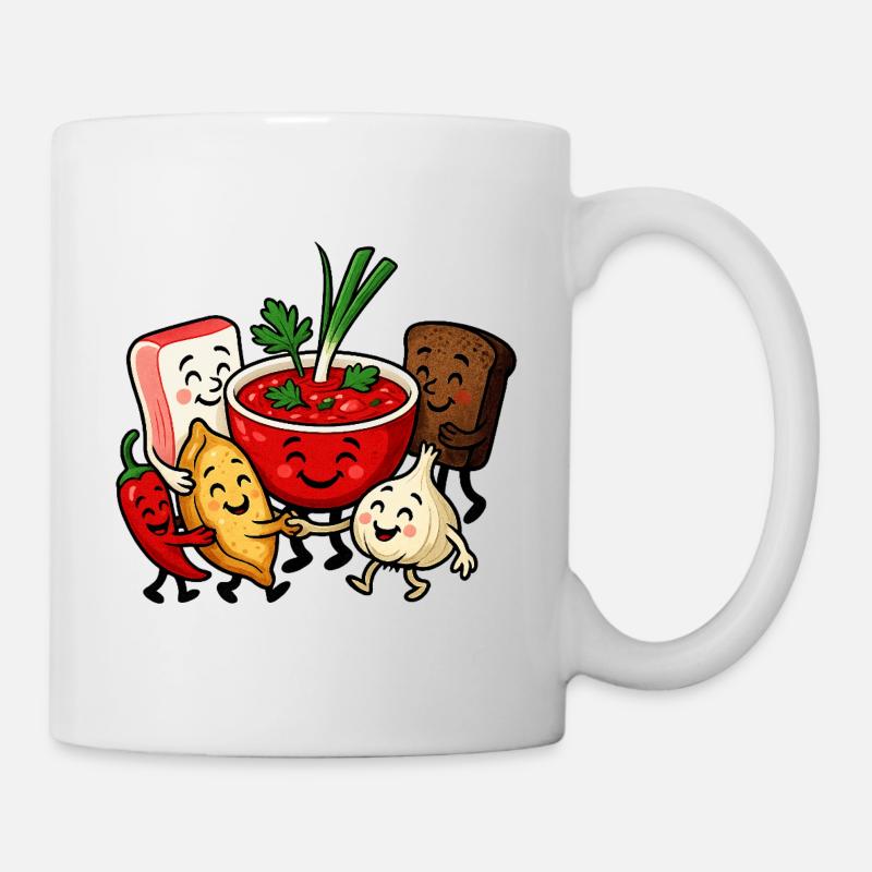 Amitié Bortsch colorée - Mug blanc - blanc