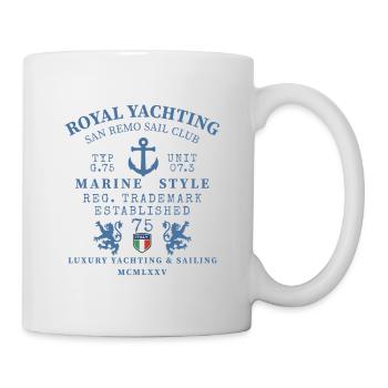 Stil Royal Marin Wappen - Tasse - Weiß - Rechts