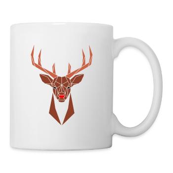 Geometric Deer Head Rudolph - Mug - white - Right