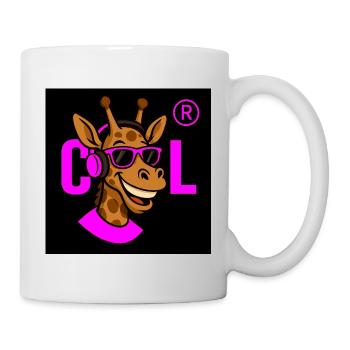 Neon Giraffe DJ with Pink Accessories - Mug - white - Right