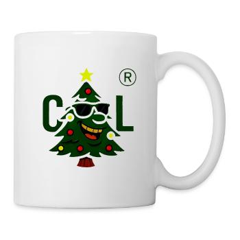 Weihnachtsbaum mit cooler Sonnenbrille - Tasse - Weiß - Rechts
