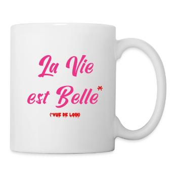 DAS LEBEN IST GUT! (Blick aus der Ferne) - Tasse - Weiß - Rechts