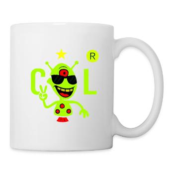 Green Alien with Sunglasses - Mug - white - Right
