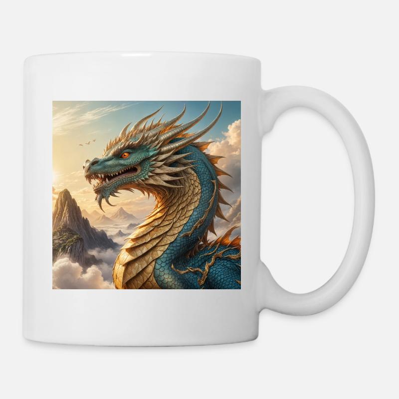 Feuerdrache  - Tasse - Weiß