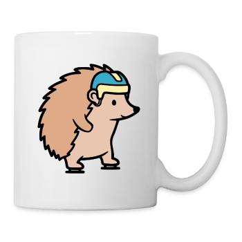 Igel Schlittschuhlaufen Hockey - Mug - white - Right