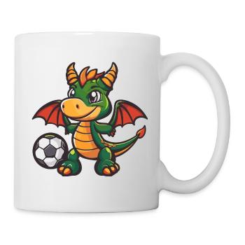 Drache mit Ball - Tasse - Weiß - Rechts