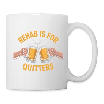 Rehab is for Quitters - Cool Beer Logo - Mug - white - Right