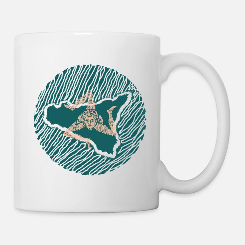 Sicily Trinacria Artistic design - Mug - white