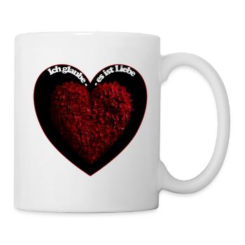 A heart for love made of foliage - Mug - white - Right
