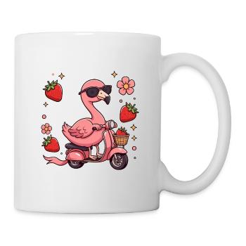 Art d’été de Cavalier Flamingo Flamingo Kawaii - Mug blanc - blanc - Droite