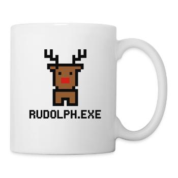 Rudolph.exe Pixel Rentier - Tasse - Weiß - Rechts