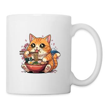 Kawaii Ramen Cat Mount Fuji - Mug - white - Right