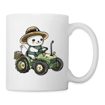 Seal Animal Tractor Farmer - Mug - white - Right