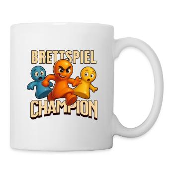 Spieleabend Brettspiel Champion Spielfiguren - Tasse - Weiß - Rechts