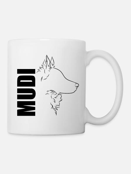 Mudi Profil Hunde Hund Wilsigns - Tasse - Weiß
